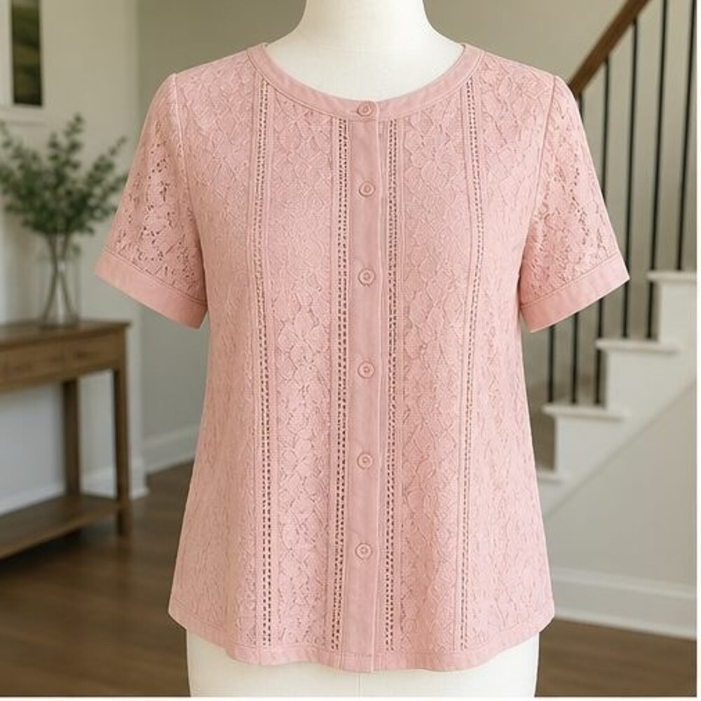 Blush Pleated Blouse